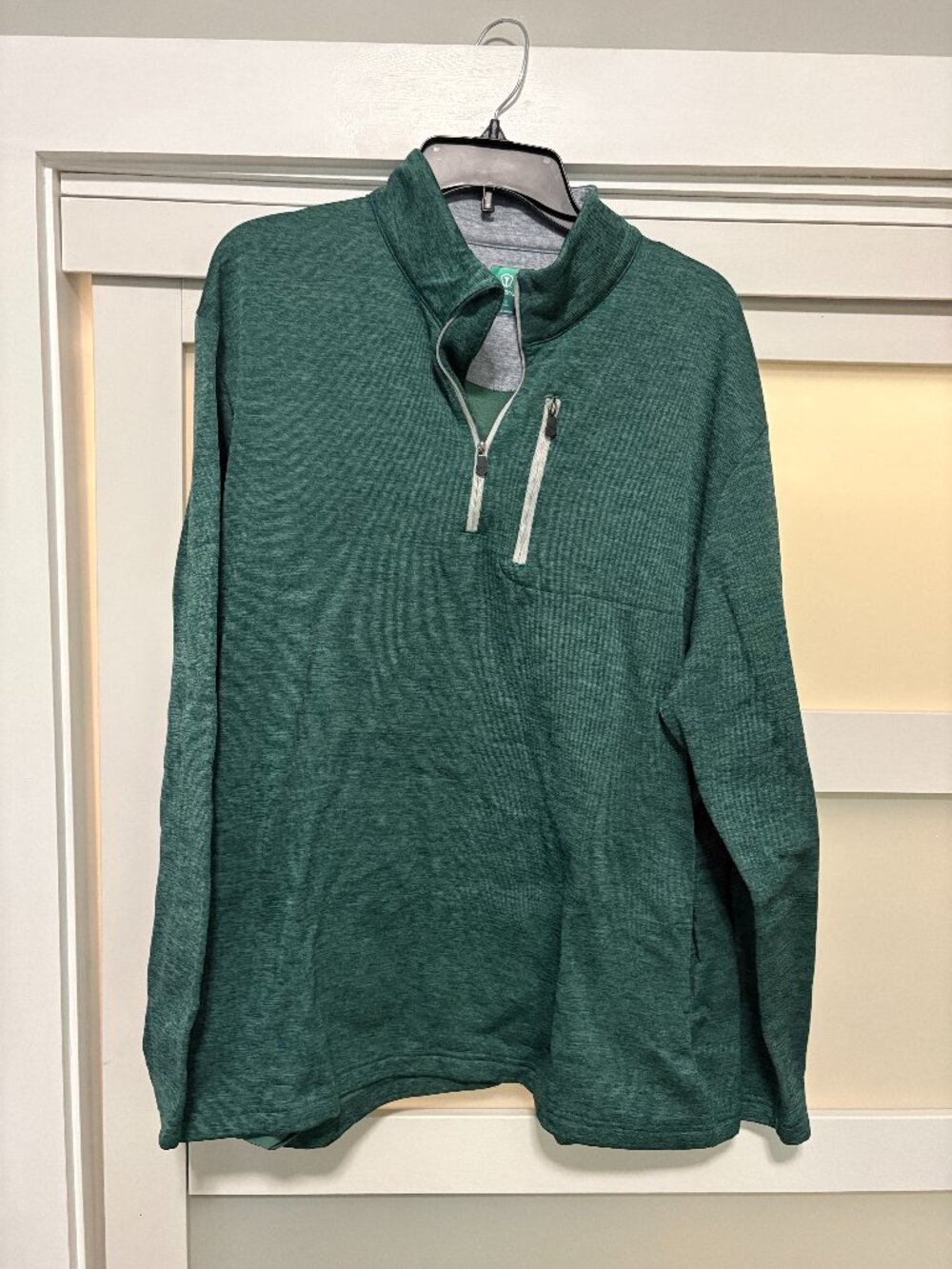 Men's Pro Tour Golf sz XL  1/4 zip Pullover Henley Green Sweatshirt EUC